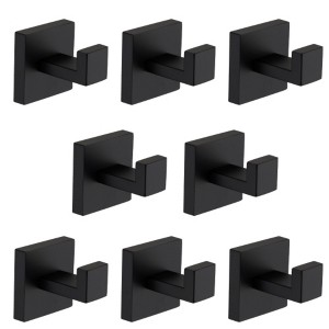 2-Pack Stainless Steel Wall Hooks for Bathroom, Bedroom, Kitchen - 1 of 4