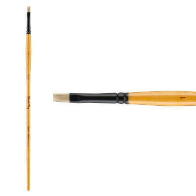 Mimik Hog Professional Synthetic Bristle Brush, Bright Size #6 - 3 Pk