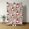 Lomsoe Christmas Flannel Blanket with Reindeer and Christmas Tree Design, Pink Christmas Blanket, Christmas Throw Blanket For Couch. - 3 of 4