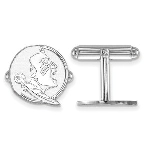 Black Bow Jewelry Sterling Silver Florida State Seminoles NCAA Cuff Links - 1 of 3