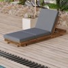 VisioGear Chaise Lounge Chairs, Pool Chairs Lounges with Triple Fold Cushion, Beach Recliners with Adjustable Backrest, Dark Gray, 76.8"*27.5"*5.9" - 2 of 4