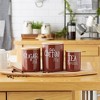 Design Imports Cinnamon  Coffee/Sugar/Tea Ceramic Canister Set/3 - 4 of 4