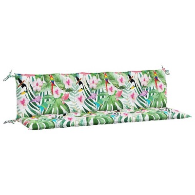 vidaXL Garden Bench Cushions 2 pcs - Multicolor Oxford Fabric Cushions with Hollow Fiber Filling - Durable