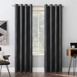 Noir Dimensional Thermal Extreme 100% Blackout Grommet Curtain Panel ...