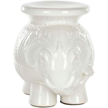 Glazed Ceramic Elephant Stool  - Safavieh