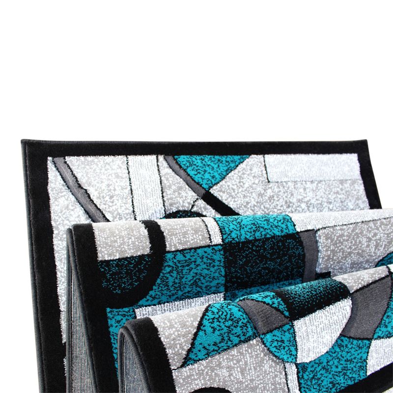 Masada Rugs Sophia Collection Area Rug with Hand Sculpted Abstract Geometric Pattern, 4 of 6