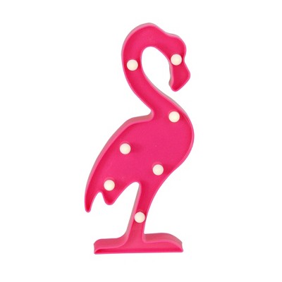 Northlight 11.75" Battery Operated LED Lighted Flamingo Marquee Sign - Pink