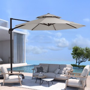 Hyleory 132'' Round Cantilever Umbrella - 1 of 4