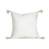 20" x 20" Lorna Hand Woven Gray Indoor/Outdoor Accent Throw Pillow w/ Tassels - 4 of 4