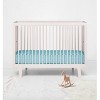 Bacati - Solid Seafoam 100 percent Cotton Universal Baby US Standard Crib or Toddler Bed Fitted Sheet - 4 of 4