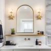 GTCLIGHTING Gold Vanity Wall Sconces, Modern Wall Lighting Fixture with Clear Glass Shade for Bathroom,Metal Wall Mount Lamp for Living Room - 3 of 4