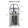 Corner Bar Cabinet, 61" Tall Farmhouse Wine Cabinet with Detachable Wine Rack, 5-Tier Industrial Wine Cabinet with Glass Holder & Adjustable Shelves - 2 of 4