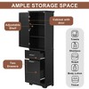 LOVMOR Tall Bathroom Storage Cabinet, Freestanding Storage Cabinet with Two Different Size Drawers and Adjustable Shelf, MDF Board with Painted Finish - 3 of 4