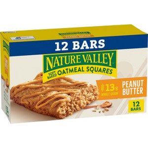 Nature Valley Oatmeal Square Peanut Butter - 12ct/14.88oz - 1 of 4