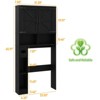 Over The Toilet Storage Cabinet with 2 Barn Doors & Toilet Paper Holder Stand - 2 of 4