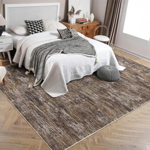 Washable Area Rug - Non-Slip, Modern Abstract, Stain-Resistant, Large Contemporary Accent Carpet for Dining or Home - 1 of 4