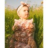 Deux par Deux Girl Printed Muslin Romper Pink and White Flowers - 2 of 4