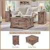 SinCiDo Farmhouse Square Coffee Table, Lift Top Wooden Center Table w/Hidden Storage for Living Room & Home - 2 of 4