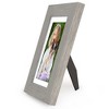 Americanflat 5x7 Picture Frame - Use as 4x6 Frame with Mat or Display 5x7 Photo Without Mat - Hudson Collection - Grey Wood - 4 of 4