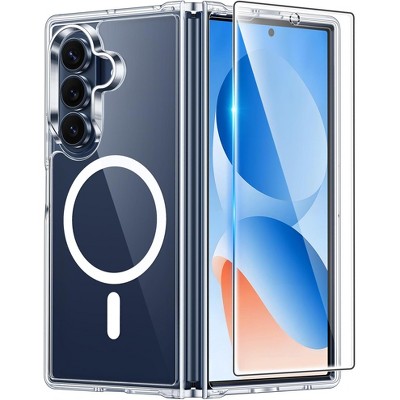 BONGEEK for Samsung Galaxy Z-Fold-7 Case: Magnetic Clear Military Grade Drop Protection Anti Yellowing Cell Phone Cover