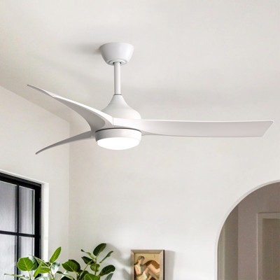 52 Inch Ceiling Fan with Integrated LED Light and Remote Control Quiet DC Motor Low Profile Indoor Bedroom Ceiling Fan With Dimmable LED