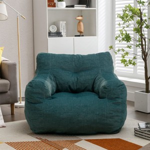 Bean Bag Couch With Filling Soft Velvet Fabric Bean Bag Chair Filled With Memory Sponge Comfy Beanbag Chair For Adults,Lazy Chair-Cuddlewood - 1 of 4