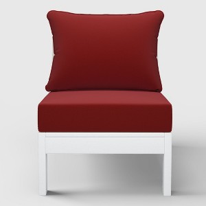 WestinTrends  Avalon Outdoor HDPE Deep Seating Modular Armless Patio Chair with Patio Cushions - 1 of 4