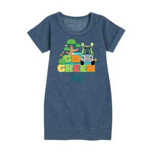 - Little Tikes - Go Green Graphic Short Sleeve Fleece Dress - 1 of 4