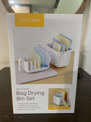 YouCopia® Dry+Store™ Reusable Bag Drying Rack and Bin Set