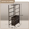 Sorbus 5 Drawers Narrow Dresser with Steel Frame, Wood Top & Easy Pull Fabric Bins for Small Spaces, Closets, Bedrooms, Bathrooms & Laundry - 4 of 4