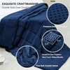 Weighted Blanket for Adults, Queen Size 60x80, 15lbs, Cooling Breathable , Heavy Microfiber with Glass Beads, Navy - 2 of 4