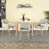 FurnitureR Dining Chairs Set of 2, Vanity Chair Comfy, Fabric Accent Leisure Chair Armchair for Home Kitchen Dining Room Living Room Bedroom, Beige - 4 of 4