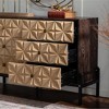 6-Drawer Dresser 2-Drawer Console Table Storage Cabinet Buffet Accent Cabinet Sideboard with 3D Geometric Pattern - ModernLuxe - 4 of 4