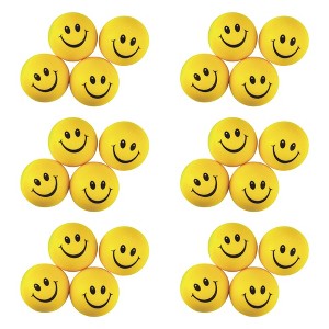 S&S Worldwide Yellow Smiley Face Stress Ball 2in Pk24 - 1 of 2