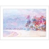 HomeRoots Rainbow Bright Sandy Beach with Umbrellas White Framed Print Wall Art - 4 of 4