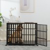 Heavy Duty Dog Crate, Metal Dog Crate With Carbon Steel Frame, 4 Universal Wheels, 2 Sturdy Latches, Smooth Metal Strip - 3 of 4