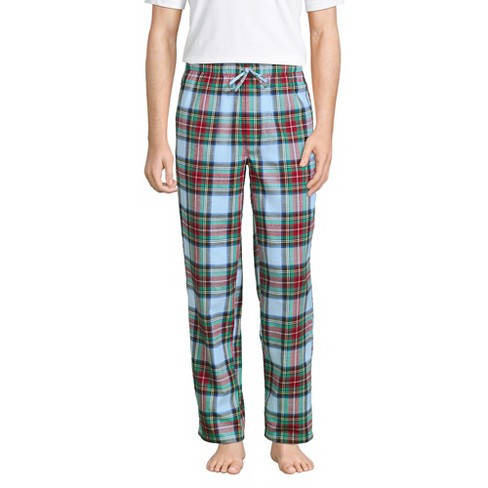 Lands' End Men's Flannel Pajama Pants - 2x Large - Soft Blue Haze Plaid :  Target