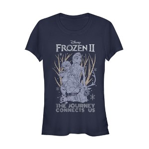 Juniors Womens Frozen 2 Vintage Journey Connects T-Shirt - 1 of 3