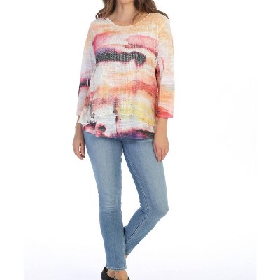 Women's Cherry Boucle Mesh Top - Jess & Jane