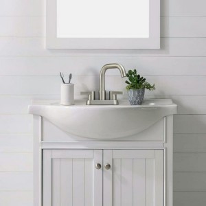 Two-Handle Widespread Bathroom Sink Faucet with 3-Hole Installation and 360� Swivel Spout - 1 of 4