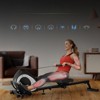 Naysaye Magnetic Rowing Machine with Adjustable 8-Speed Booster&Anti-slip Handle, Rowing Machine for Home Gym, Black, 25"*15"*60.6" - 2 of 4