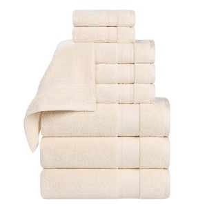 Classic Zero Twist Cotton Medium Weight Ultra-Soft Absorbent Towel Set by Blue Nile Mills - 1 of 4
