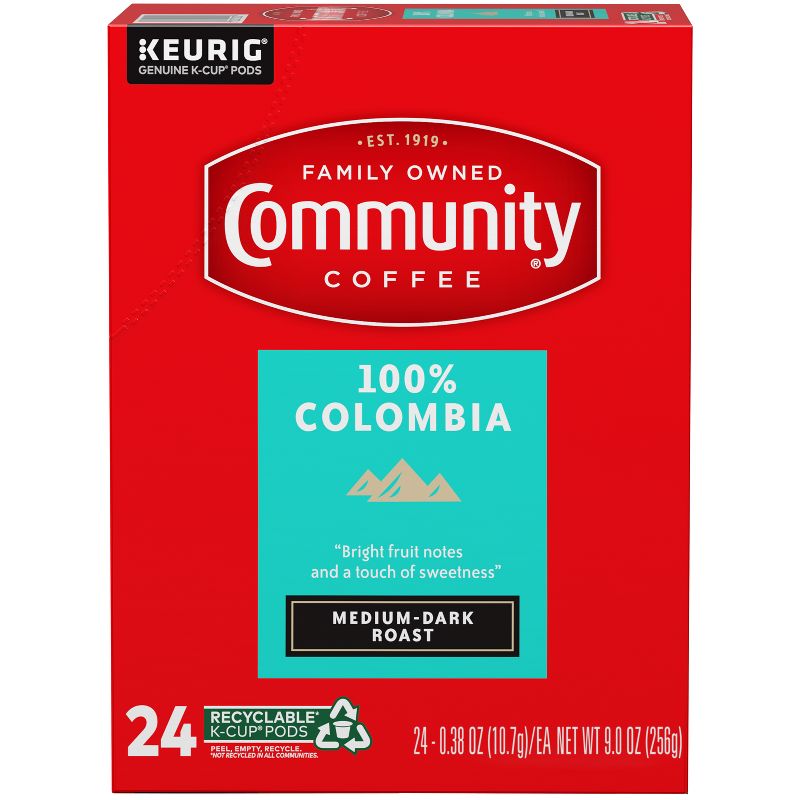 Community Coffee Colombian Altura Medium Roast Coffee - Single Serve Pods - 24ct, 1 of 6