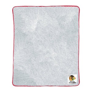 NHL Chicago Blackhawks Two-Tone Faux Shearling Throw Blanket - 1 of 3