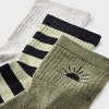 Women's Cushioned Striped 3pk Mid Crew Socks - Universal Thread™ 4-10 - 3 of 3