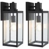 Agni Outdoor Wall Sconce Lights (Set of 2) - Black - Safavieh. - image 2 of 4