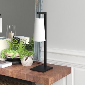 Hudson and Canal 26" Tall Table Lamp with Fabric Shade - 1 of 4