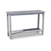 NAYSAYE Patio End Tables Eucalyptus Console Table with Two Shelves for Outdoor Entertaining Use, Gray, 16"*48"*32" - 4 of 4