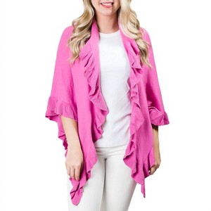 Women's Ava Ruffle Wrap Pullover - Top It Off - 1 of 1