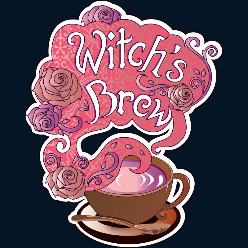 Men's Design By Humans Witch's Brew Cup of Coffee Pretty Halloween Concoction Shirt By TronicTees T-Shirt, 2 of 3